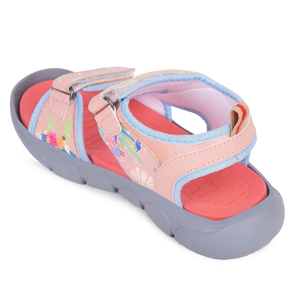 Lucy & Luke Pink Casual Flat Sandal for Kids HOPNPLAY-E By Liberty — photo 5