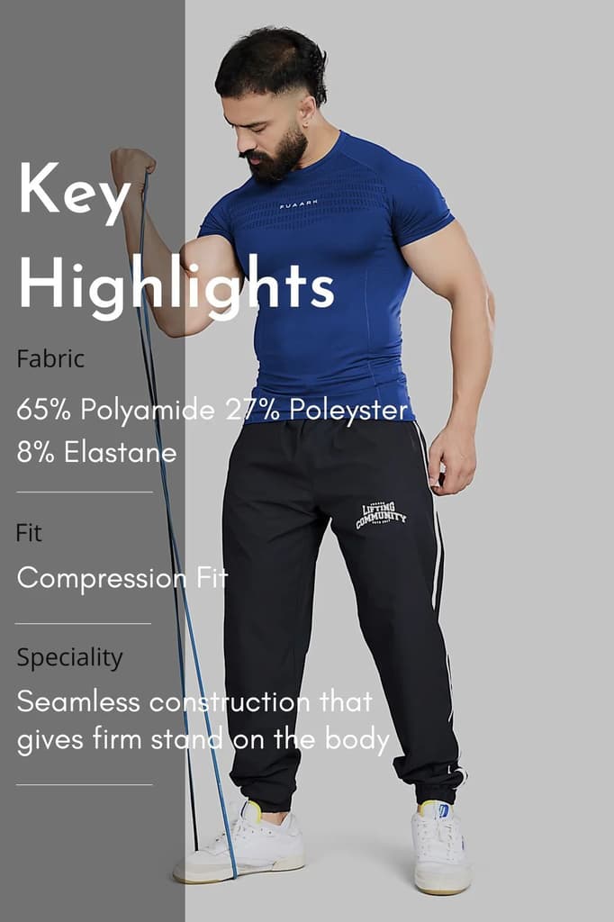 Power Seamless T-shirt Blue/ Fuaark — photo 6