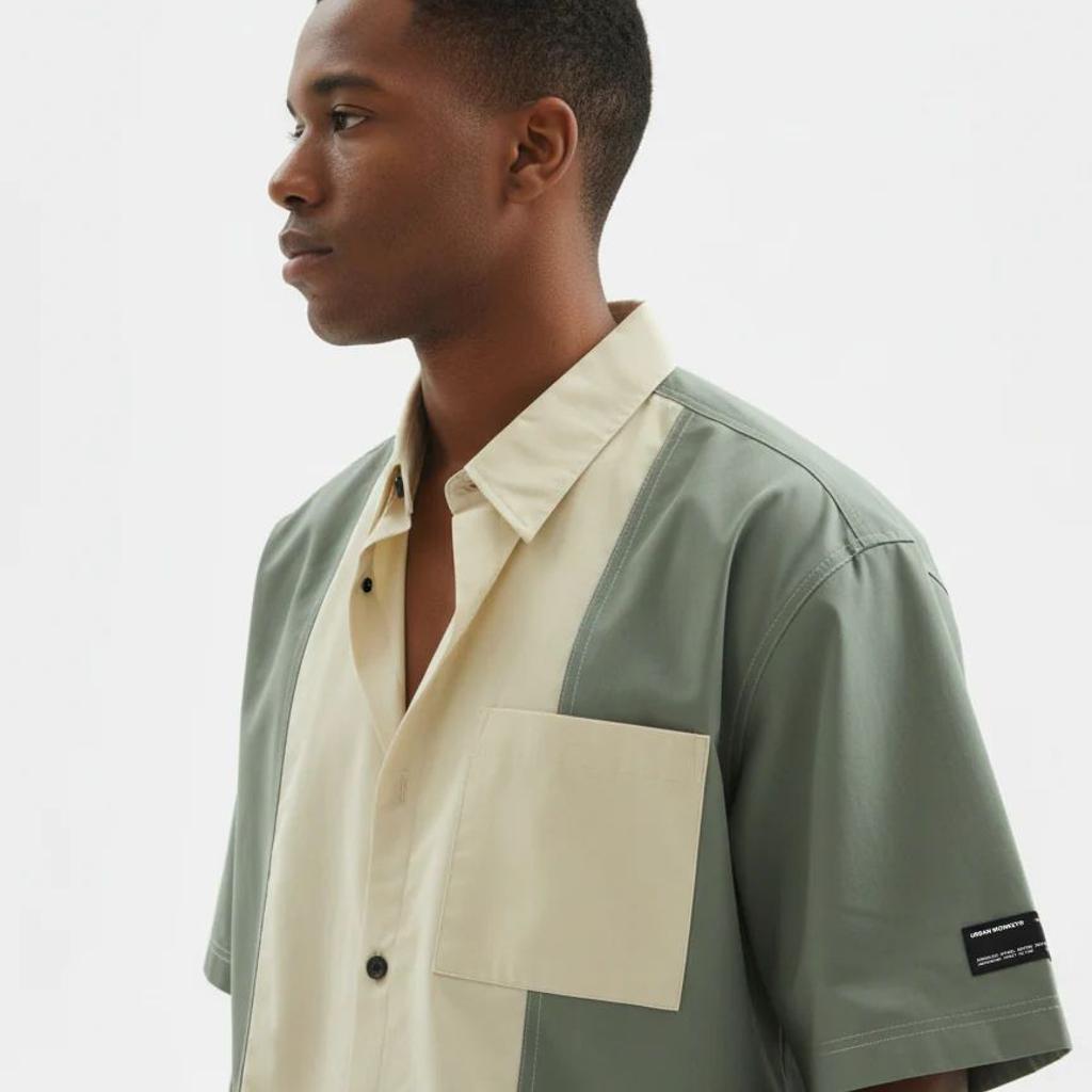 Colourblocked Casual Shirt // 001