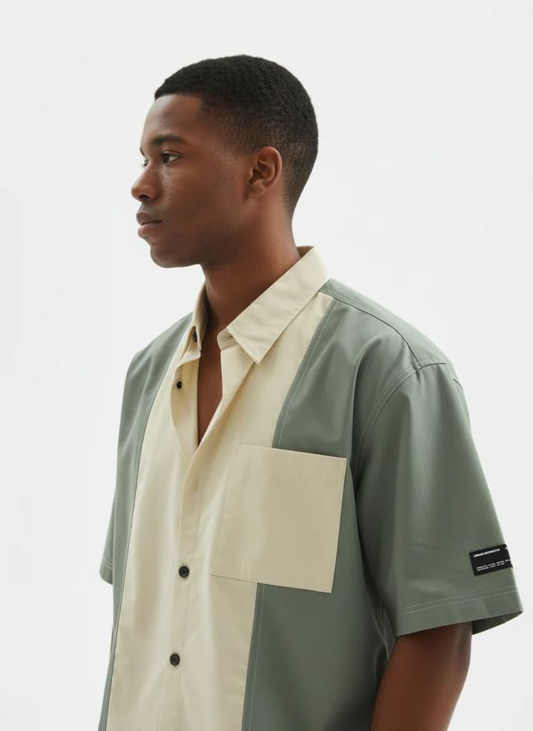 Colourblocked Casual Shirt // 001 — S