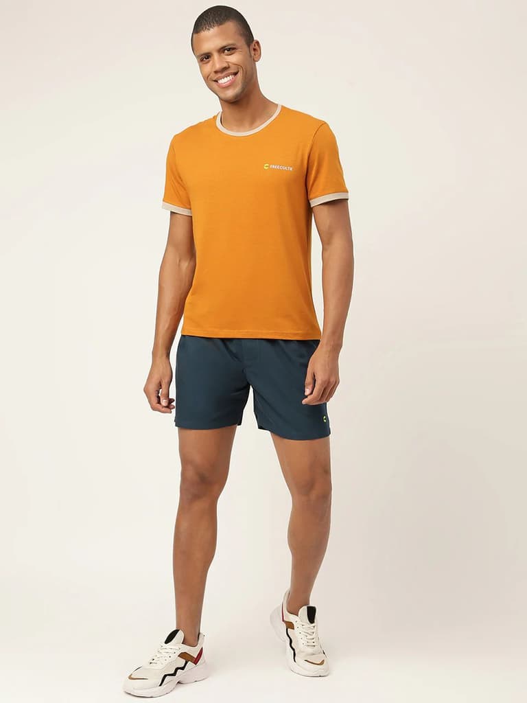 Mustard Yellow Men's Organic Bamboo Casual Tees - Crew Neck (Pack Of 1) — photo 7