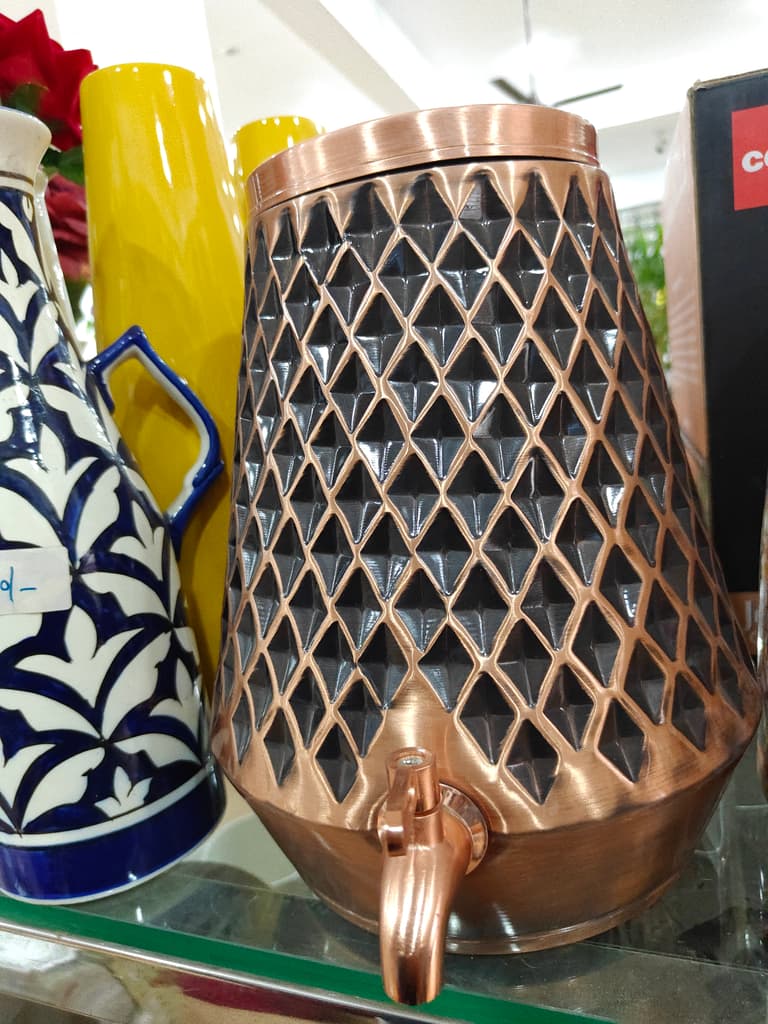 Copper Kettle with Lid | Kitchen Decor | Handcrafted | Brown