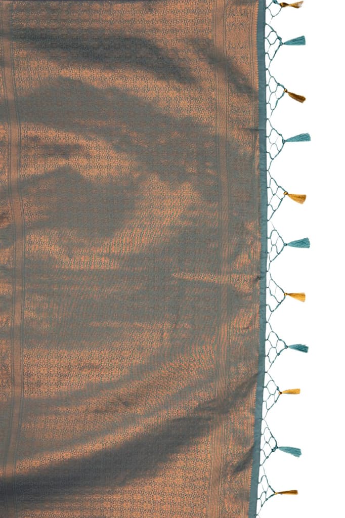 Mimosa Women's Woven Design Kanjivaram Style Art Silk Saree With Blouse Piece : SA00001762RMFREE — photo 6