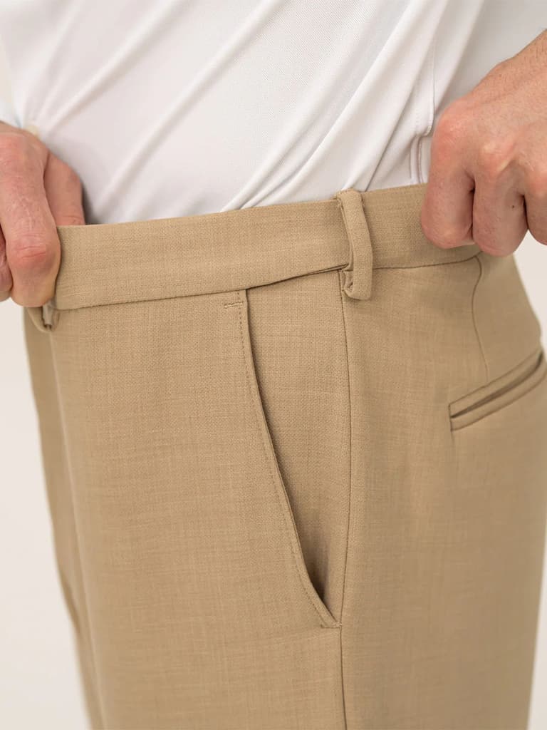 Leadership Khaki Pro.Stretch Formal Trousers