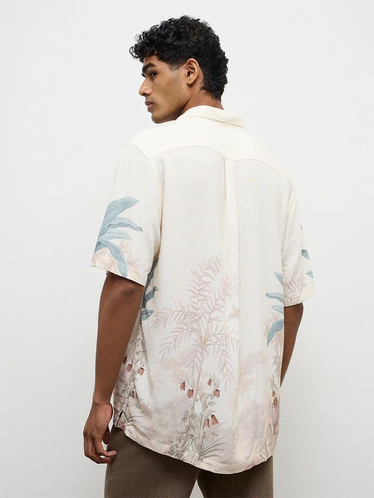 ETA Cream Nature-Inspired Relaxed-Fit Shirt — photo 4