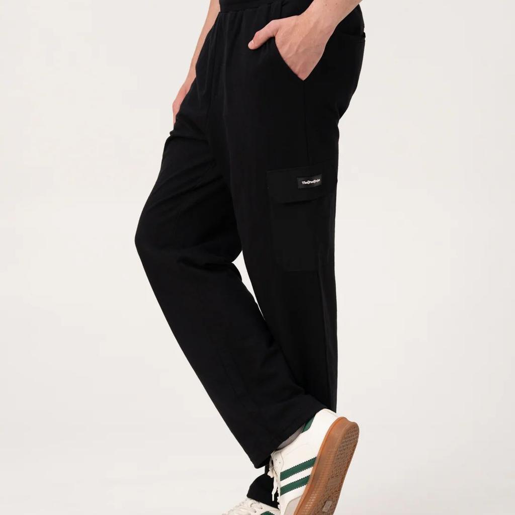 Motion Black Relaxed Fit Cargo Sweatpants