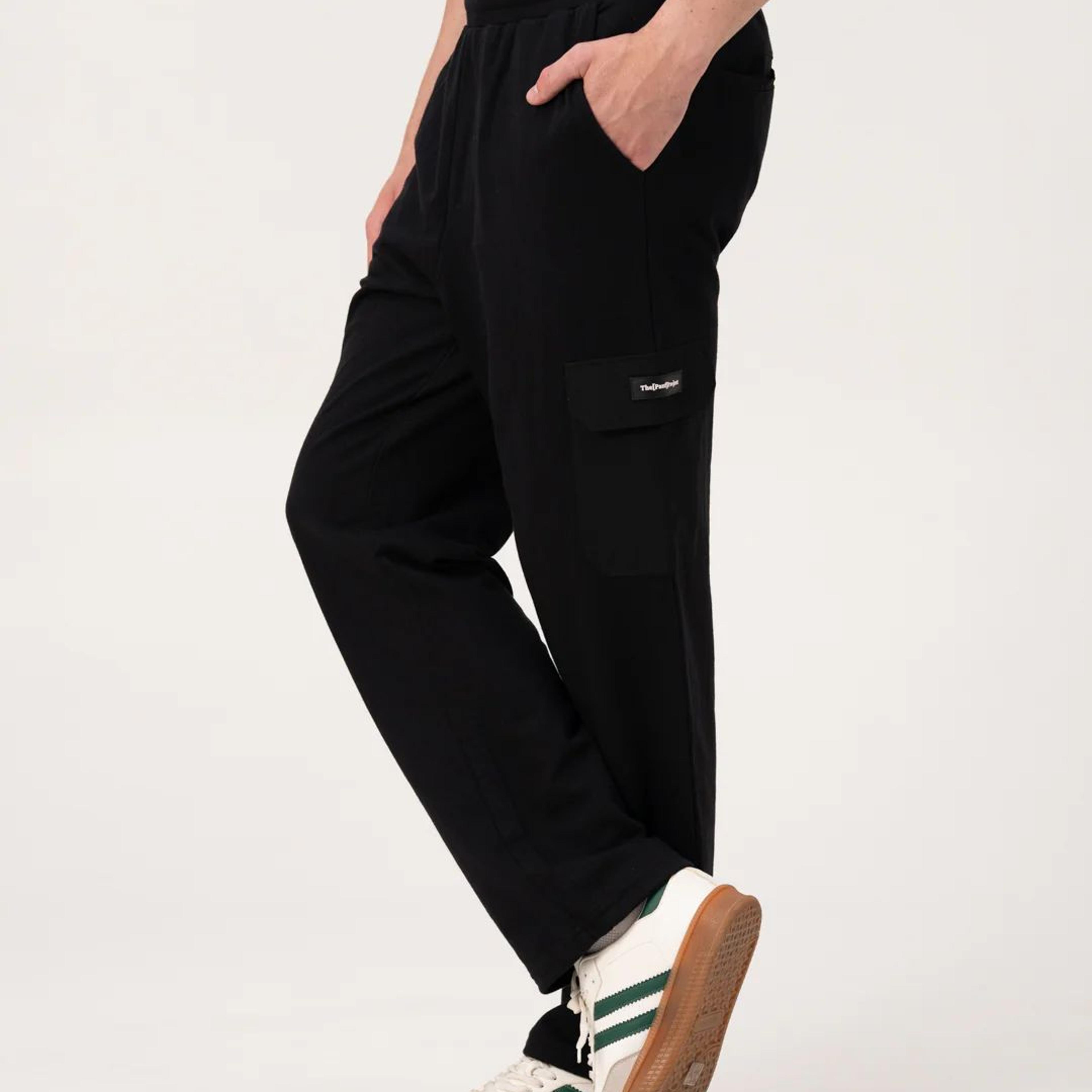 Motion Black Relaxed Fit Cargo Sweatpants