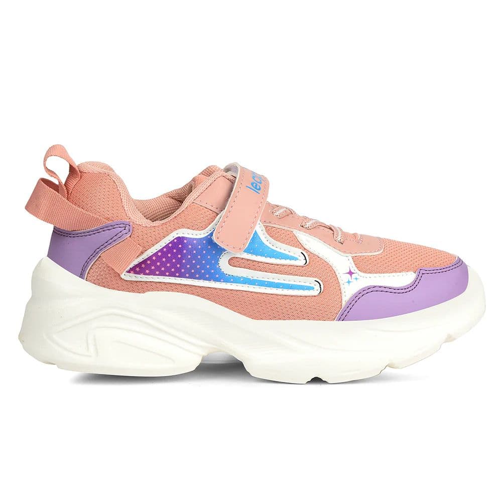 Leap7x Peach Sports Non Lacing Walking Shoes For Kids ZEOX-2 By Liberty — photo 2
