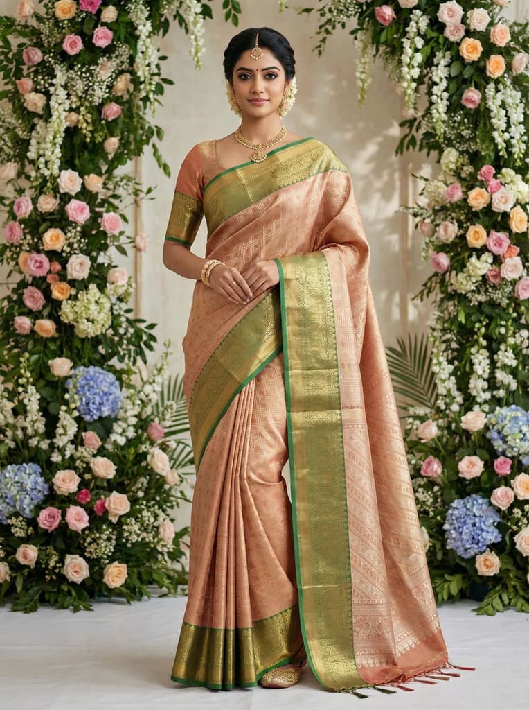 MIMOSA Women's Woven Design Kanjivaram Style Art Silk Saree with Blouse Piece - Maroon (SA00001522MRFREE) — photo 2