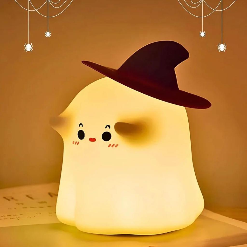 SpookyGlow Witchy Ghost Silicone Night Lamp