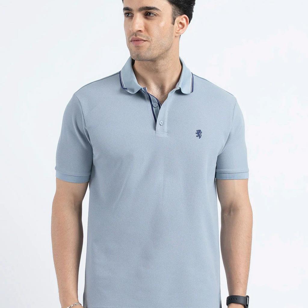 Polo T Shirts for Men in Stone Blue | Classic Polo T Shirts