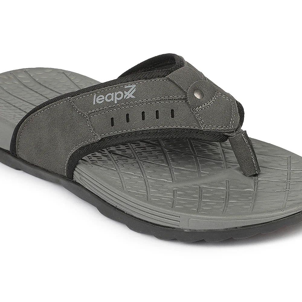 Leap7X VELOCITY-1 EVA Dark Grey Casual Slippers for Men by Liberty — photo 5