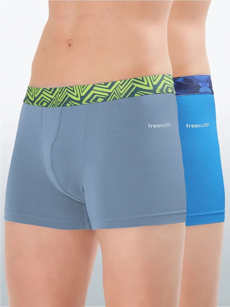 Men's Cotton Abstract Waistband Trunk – Pack of 2 — photo 2