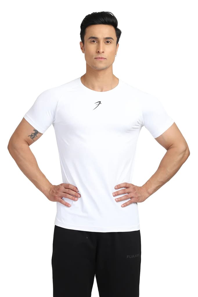 Sleek T-shirt White / Logo — S