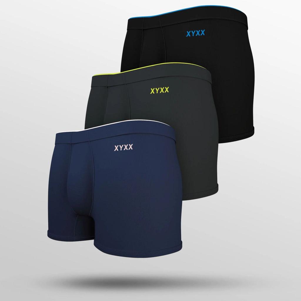 Uno Modal Trunks Pack of 3 (Black, Blue, Grey)