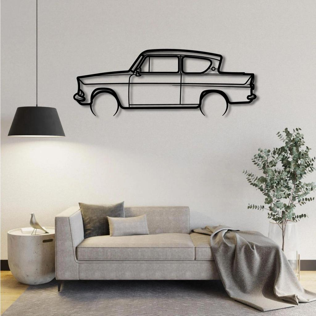 1960 FORD ANGLIA 105E DELUXE METAL WALL ART — photo 2