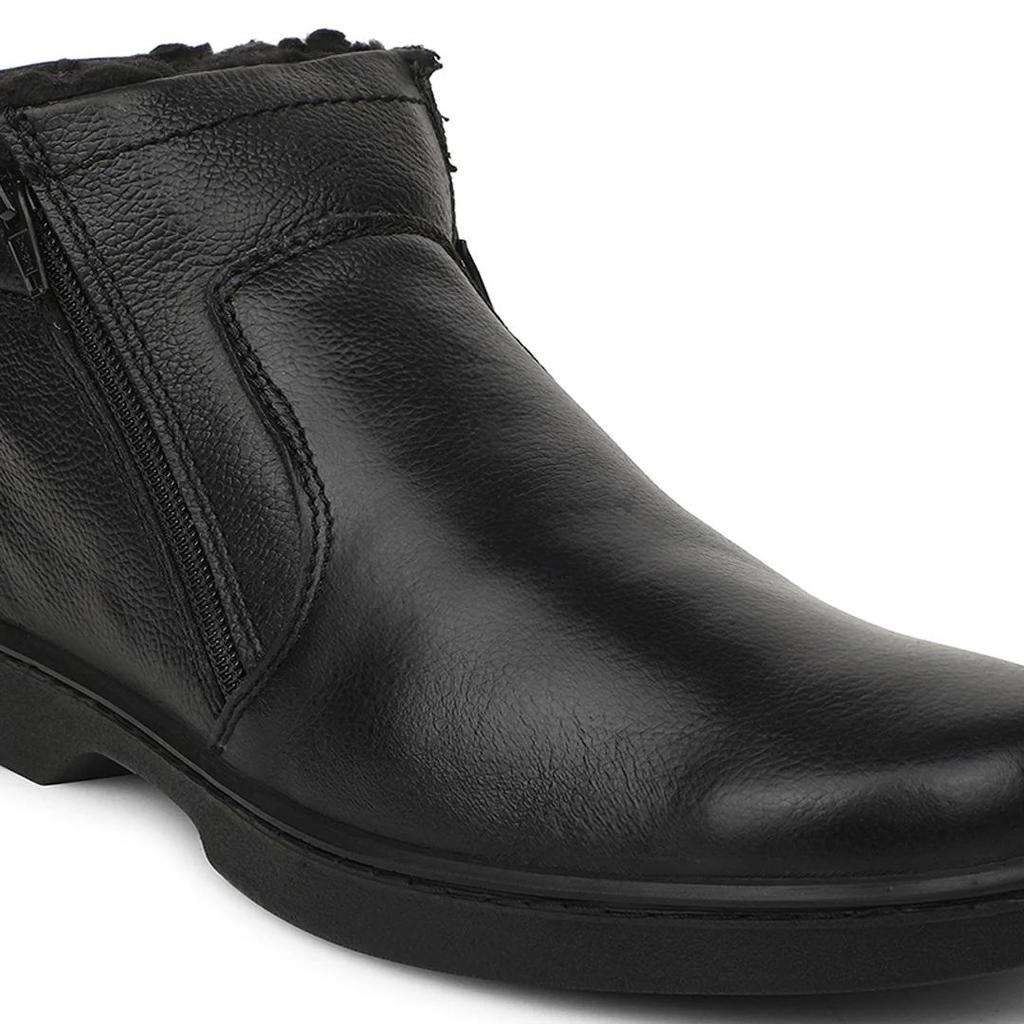 Windsor Black Casual Non Lacing Boots For Mens 2046-133 By Liberty — photo 4