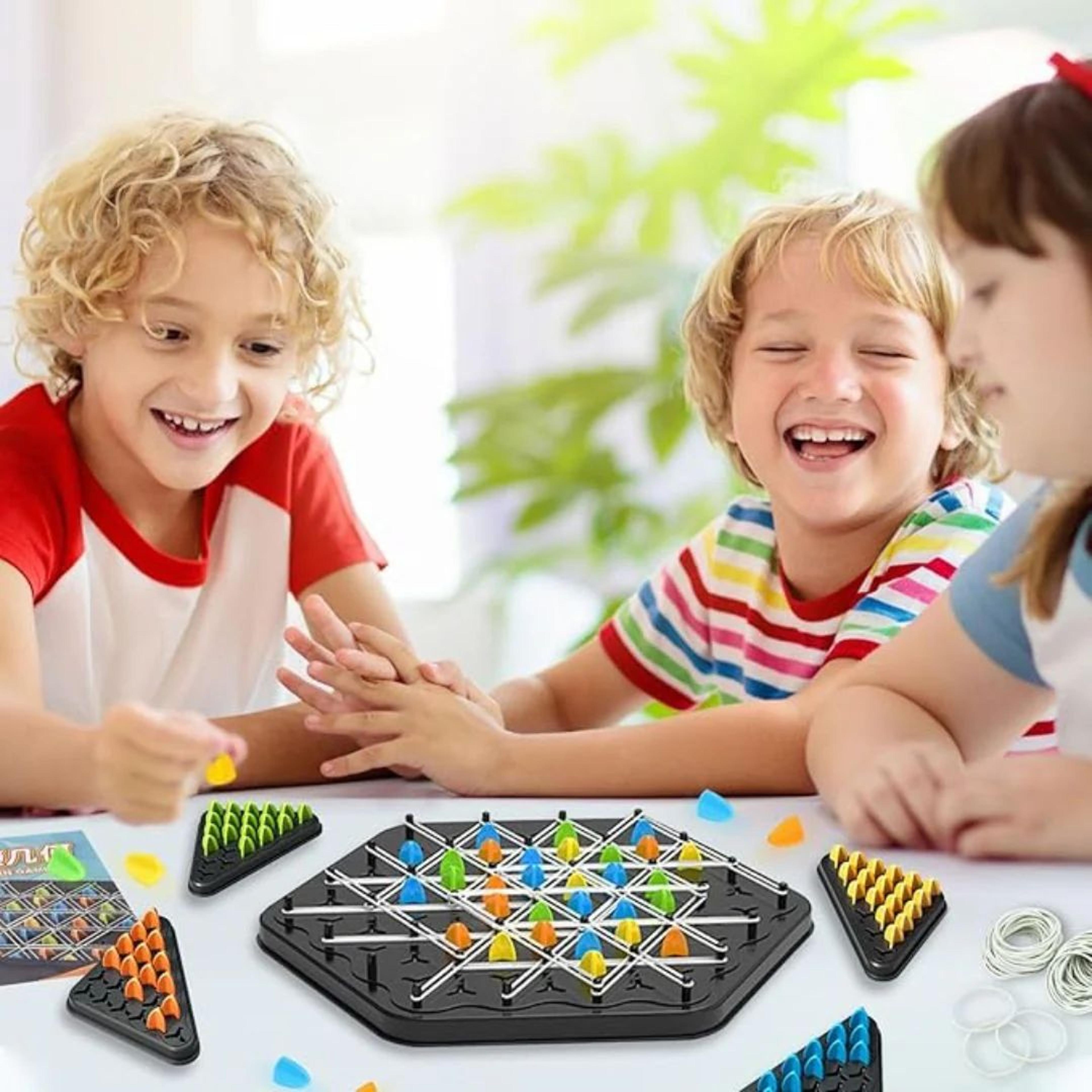 TRIANGLE TWIST – Strategic Fidget Puzzle Board Game with Rubber Bands