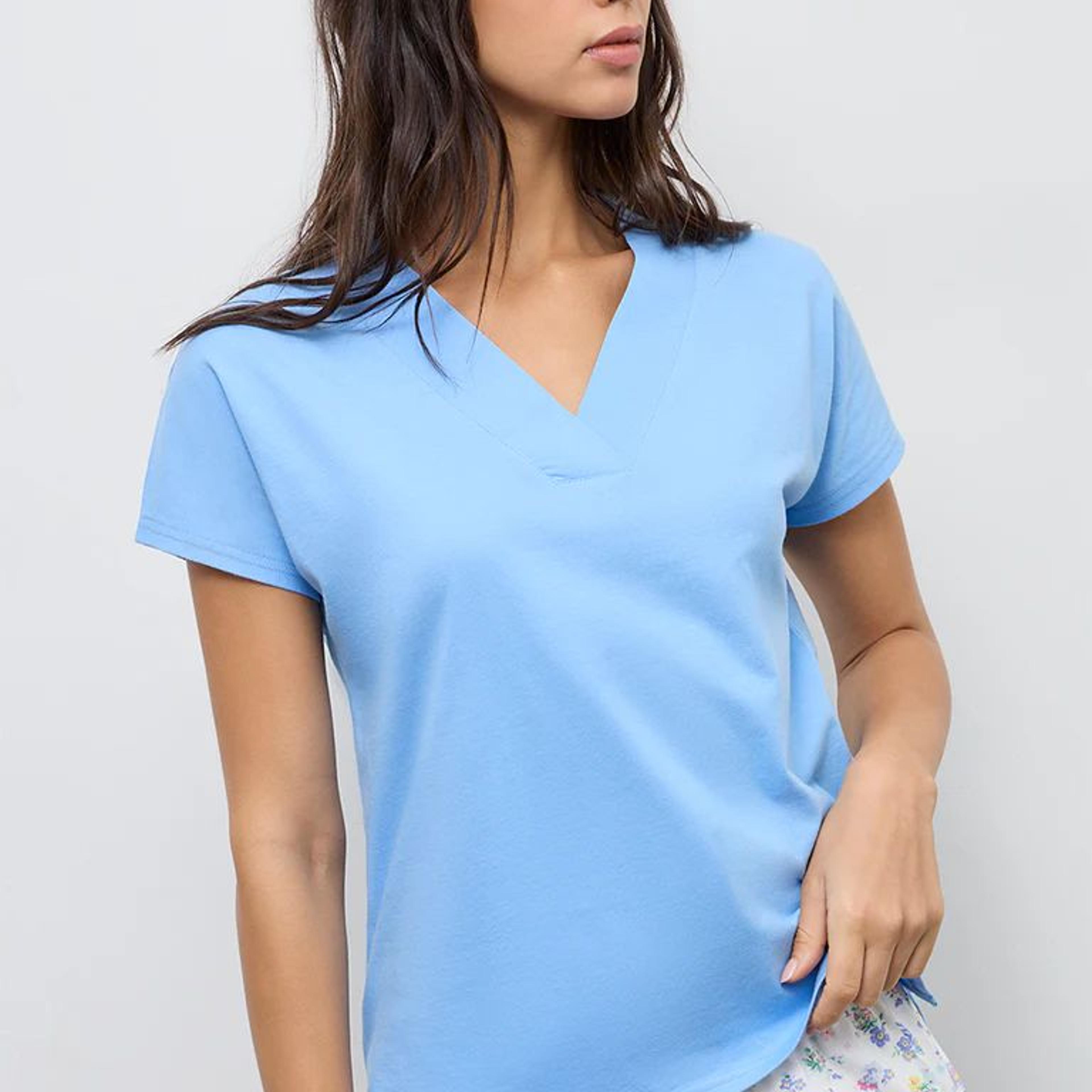 Wunderlove Blue Cotton T-Shirt