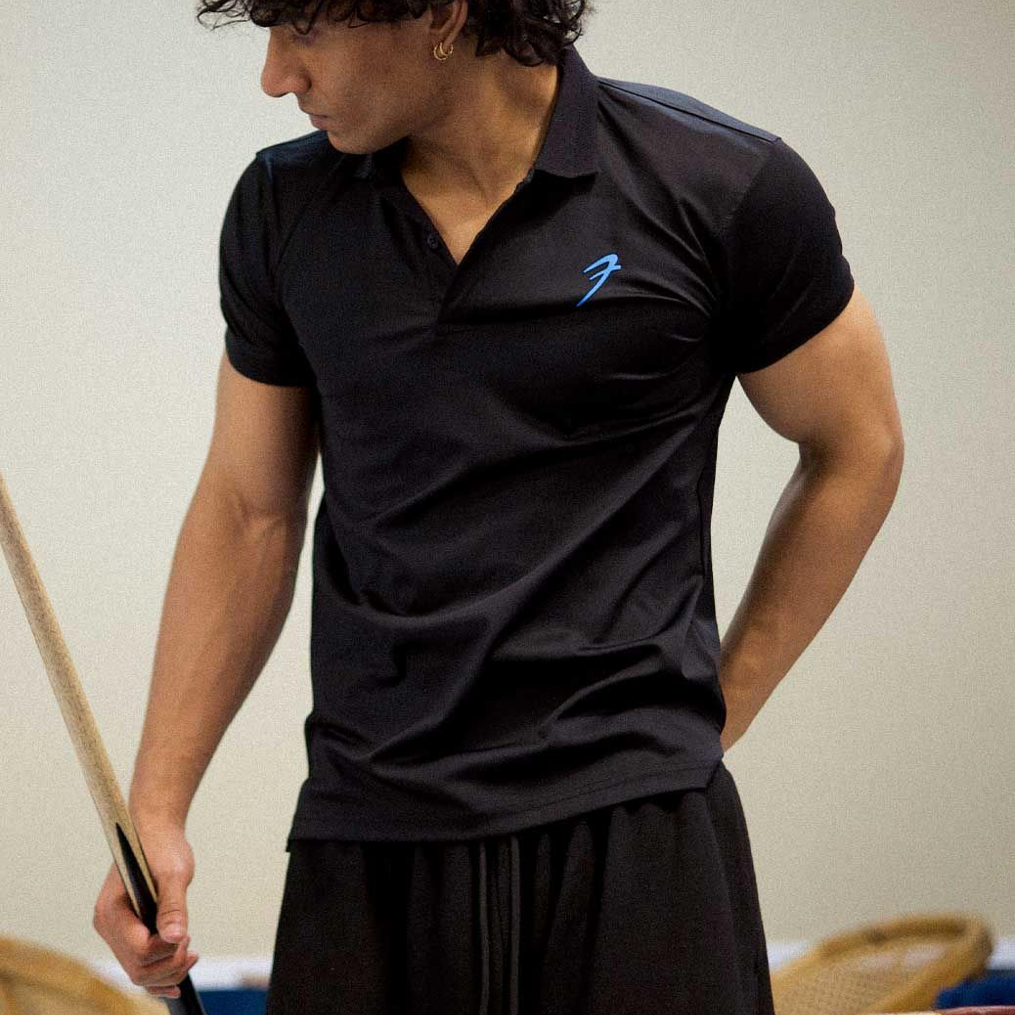 Obsidian Polo T-shirt Black