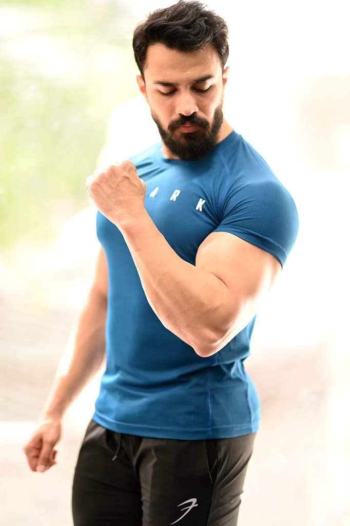 Checks T-shirt Teal — photo 2