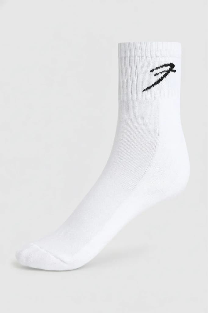 Classic Quarter Socks White/Black — photo 4