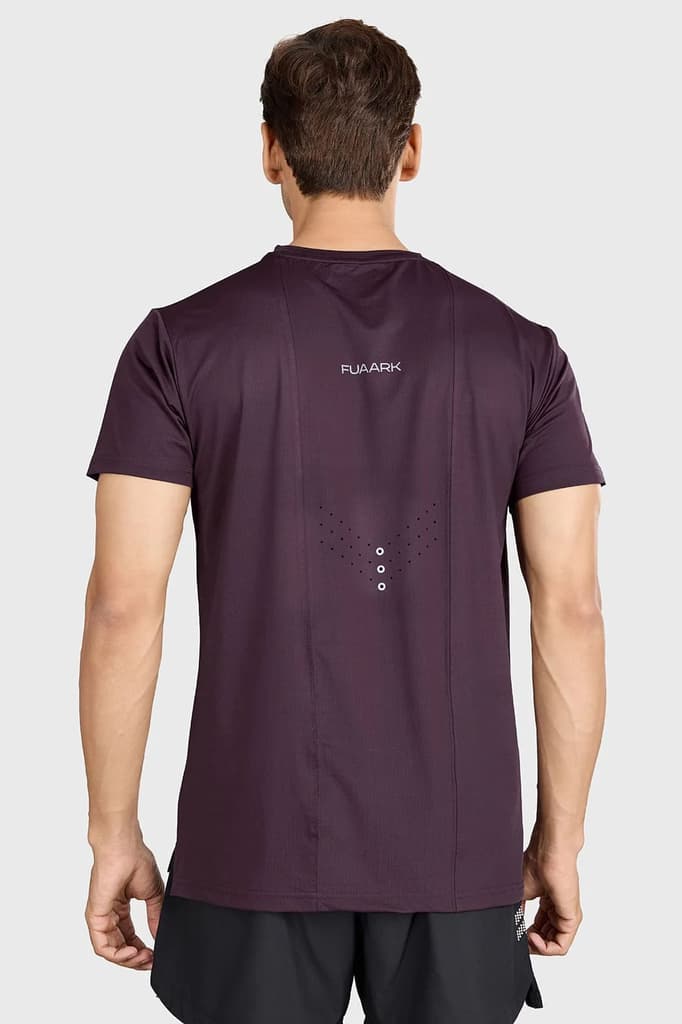 Laser Cut Running T-shirt Raisin — photo 7