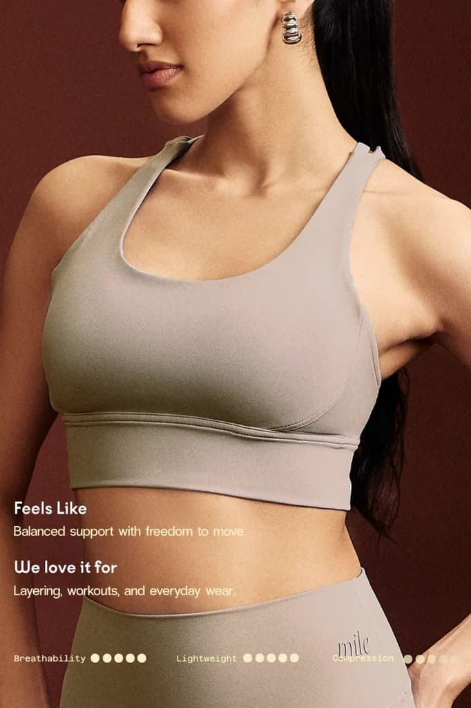 Rhino Gray OnTheGo Cross Back Sports Bra — photo 4