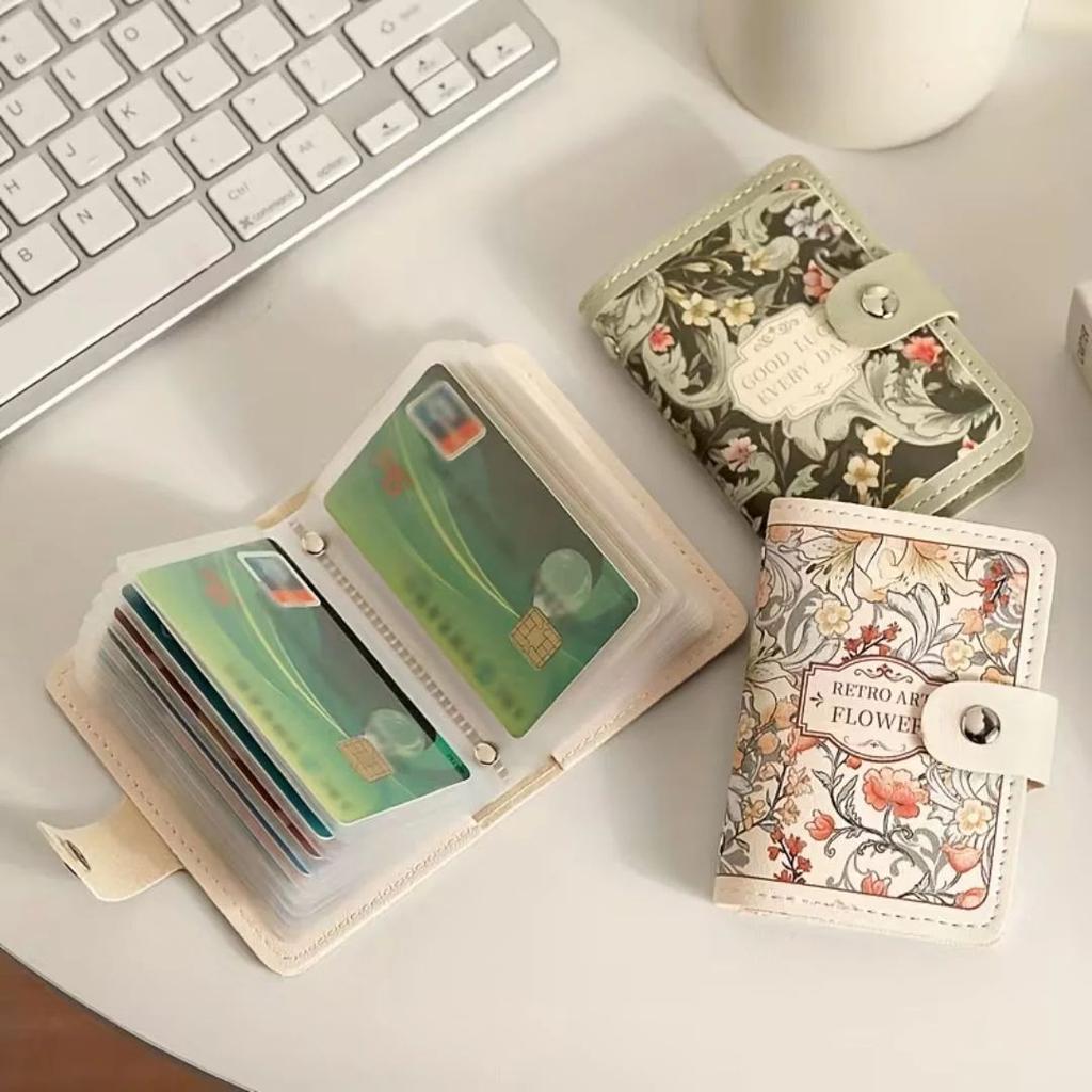 Floral Card Holder Organizer – Multi-Slot Compact Wallet — photo 3