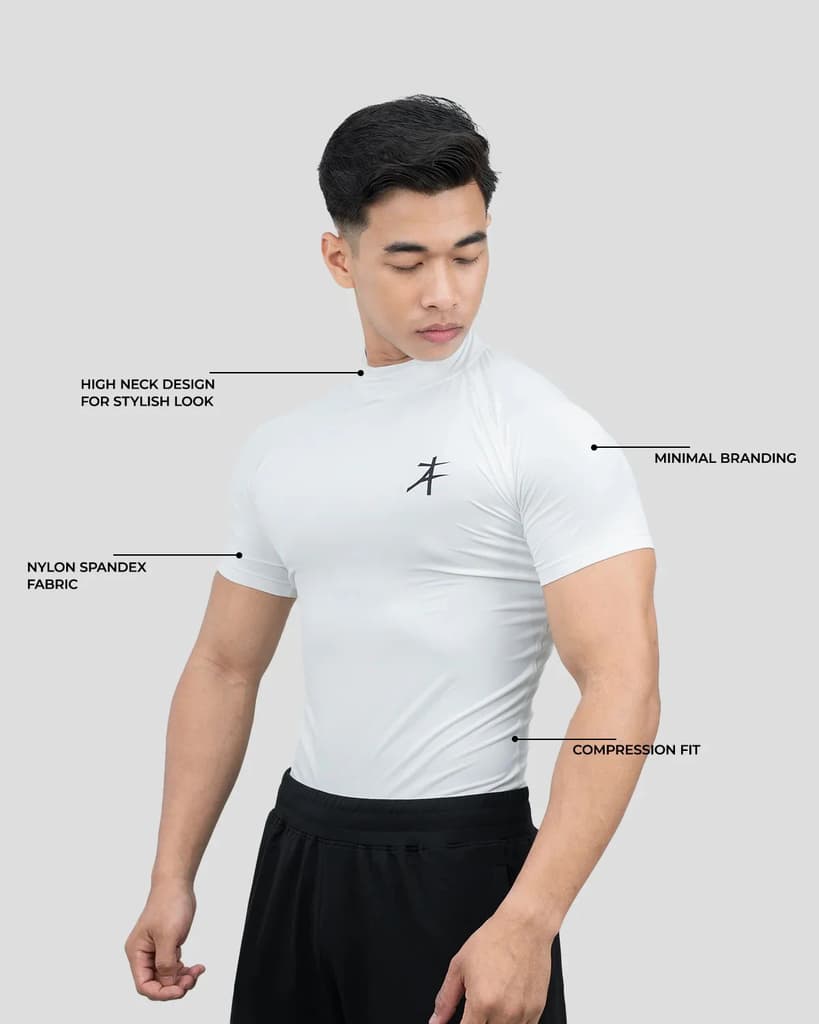 Hustle High Neck Compression T-shirt — photo 3