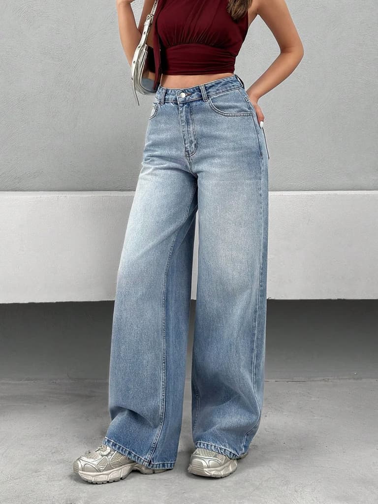 Bling Bleach Wide Leg Jeans — photo 2