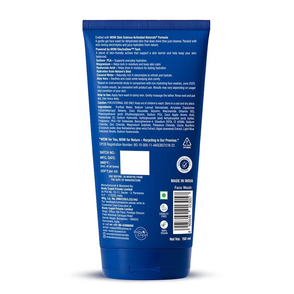 HydroCharge Electrolyte Face Wash Intense Hydration Cleanser