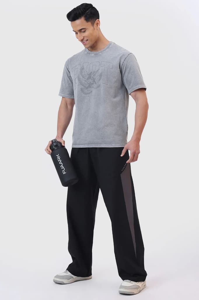 Shadow Washed Oversized T-shirt Light Grey — photo 2