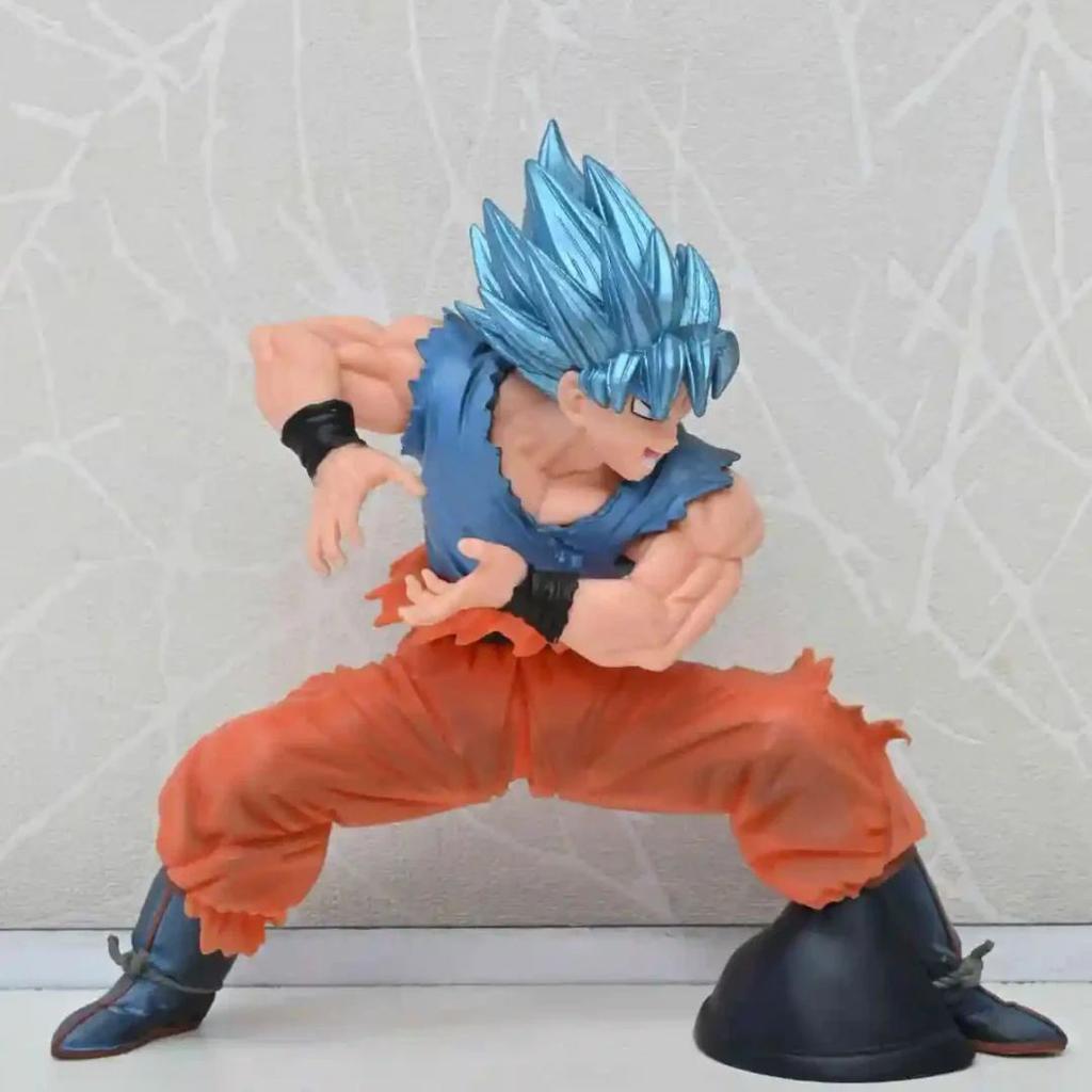 Dragon Ball FighterZ – Goku Battle Pose Statue Collection — Super Saiyan Goku Blue