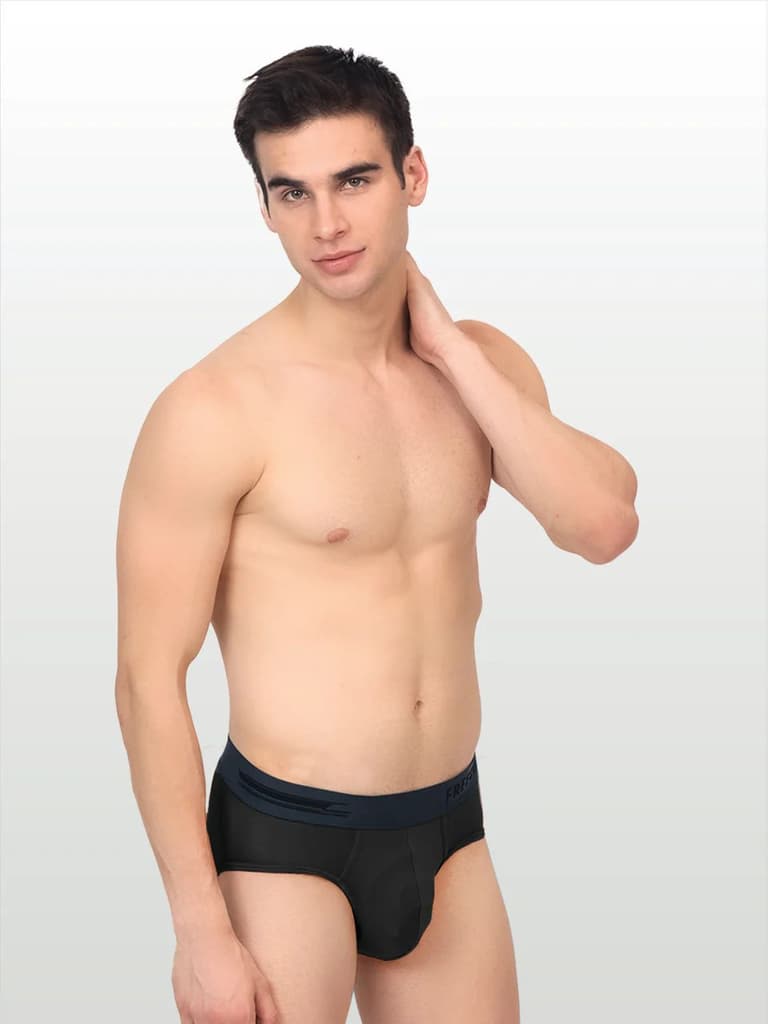 Men's Anti-Bacterial Micro Modal Brief in Contrast Waistband (Pack of 1)
