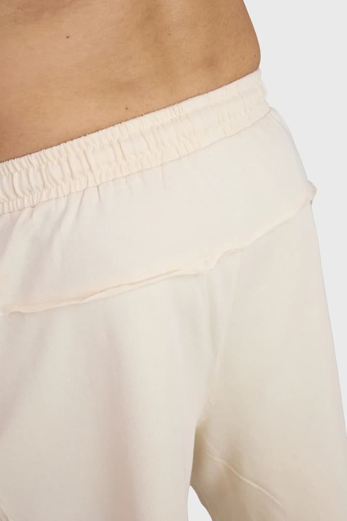 Raw Edge Oversized Shorts Beige — photo 7