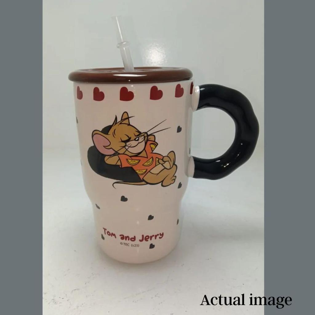 Tom And Jerry Ceramic Mug With Straw — photo 8