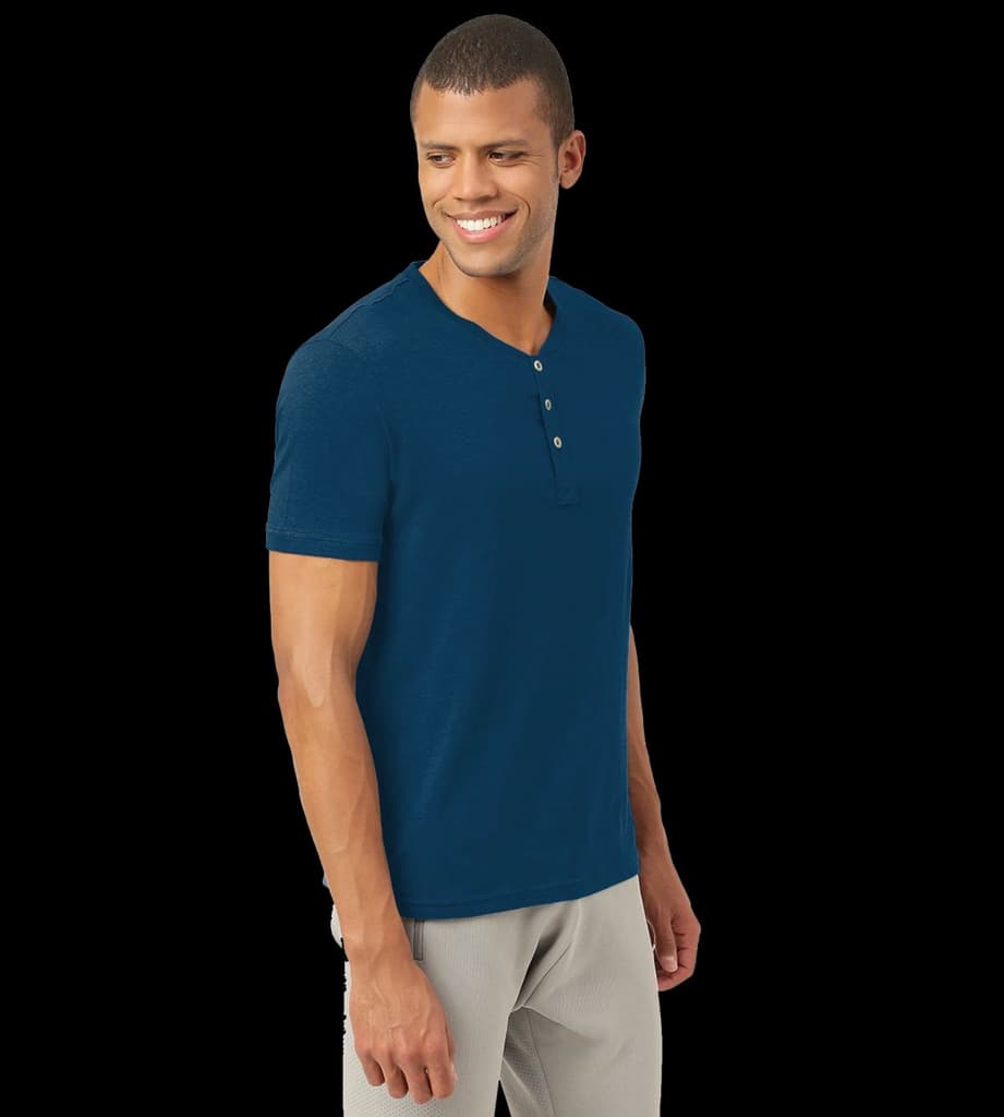 Sapphire Blue Henley 2.0 - Half Sleeves (Pack Of 1) — photo 2