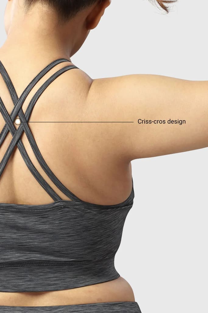 Essential Melange Sports Bra Grey — photo 6