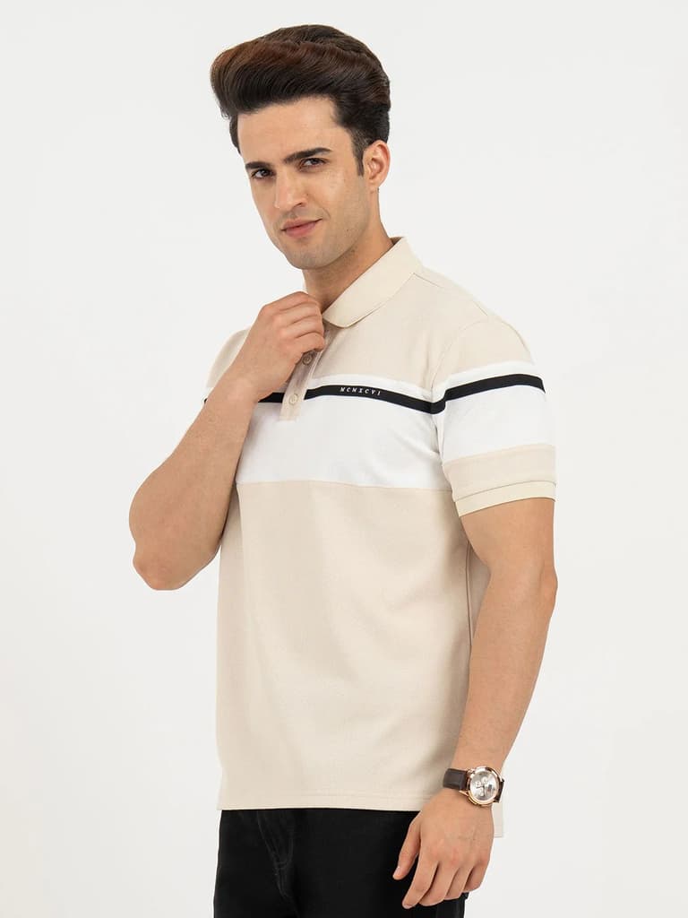Polo T Shirts for Men in Beige | Classic Polo T Shirts — photo 2