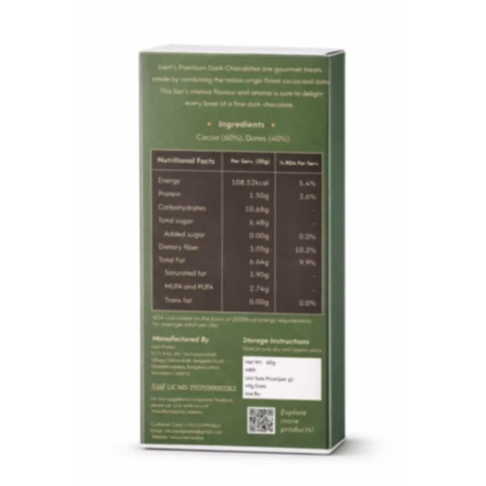 60% Dark Chocolate: 60g Bar — photo 2