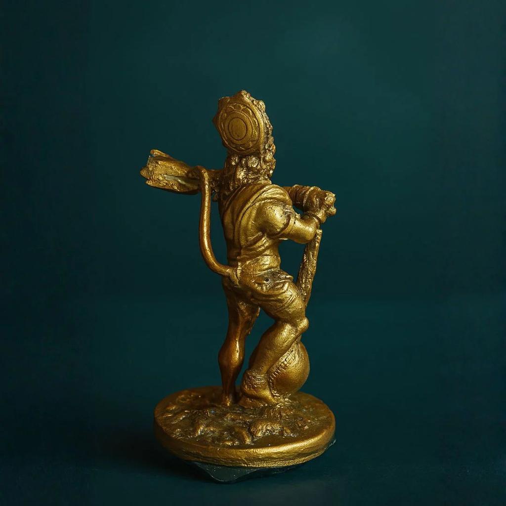 Bahubali Hanuman Ji Idol – Antique Resin Statue of Lord Bajrang Bali — photo 3