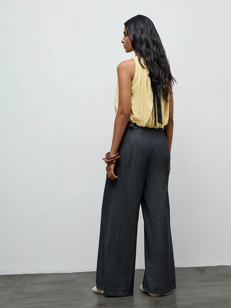 LOV Dark Charcoal Wide-Leg High-Rise Jeans — photo 4