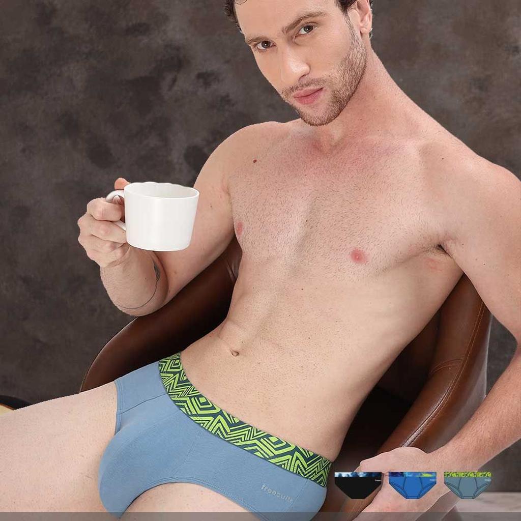 Men's Cotton Abstract Waistband Brief – Pack of 3