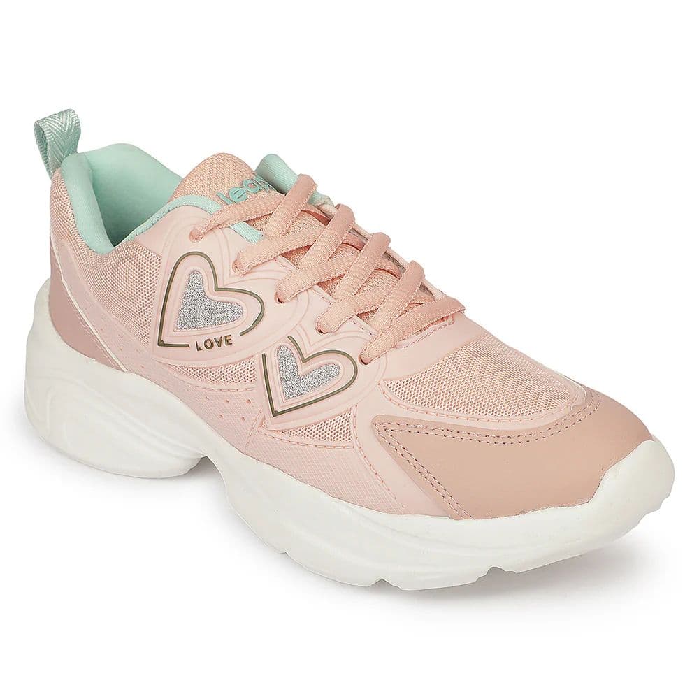 Leap7X WALTER-1L Peach Sports Non lacing Walking Shoes for Kids by Liberty — 2/34 / Peach