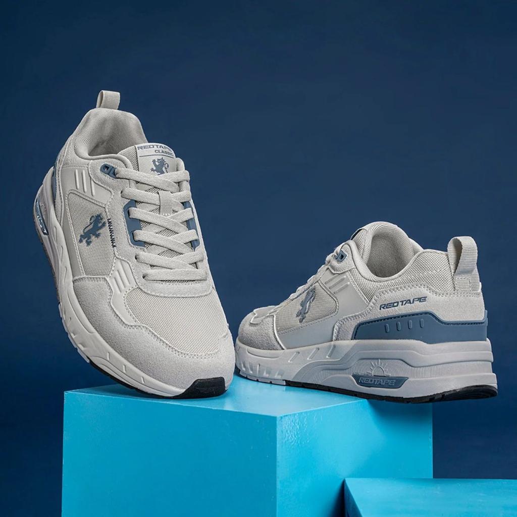 Sneakers for Men in Grey and Blue | Casual Low-Cut Lifestyle Shoes. — photo 6
