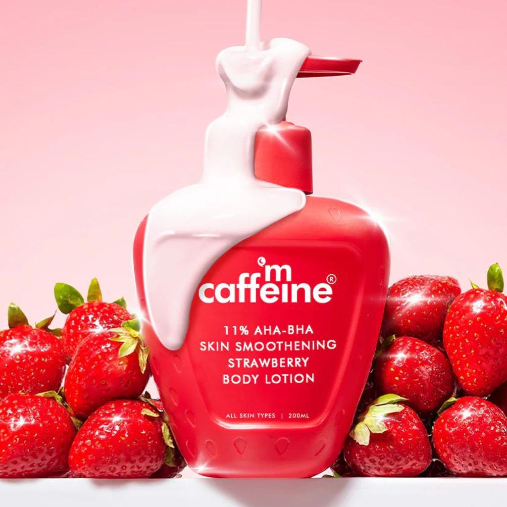11% AHA BHA Strawberry Body Lotion for Skin Smoothening
