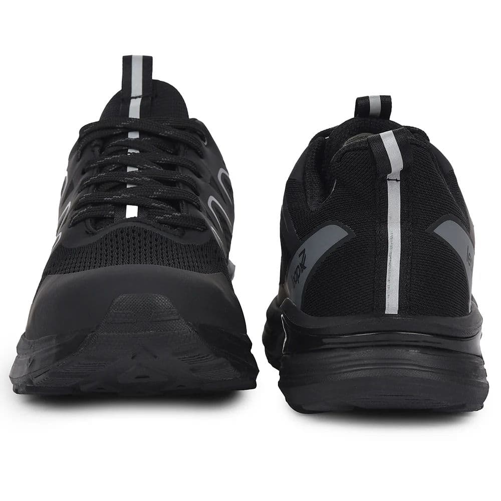 Leap7x Black Casual Lacing Running Shoes For Men MEKSHAW-1E By Liberty — photo 6