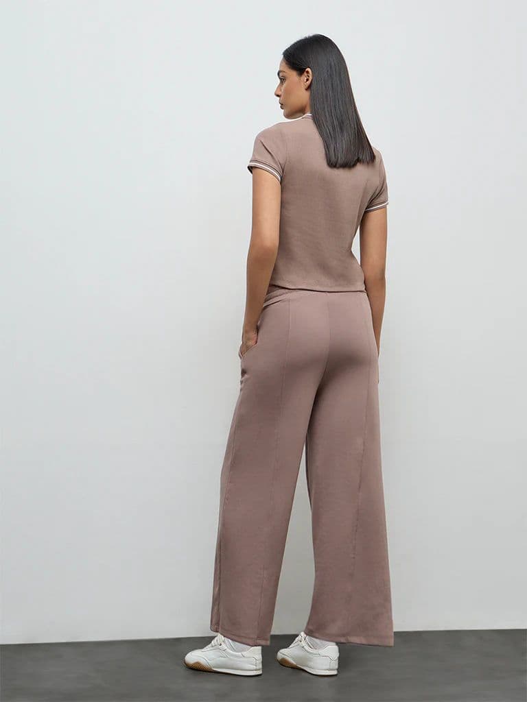 Nuoflexx Dusty Mauve High-Rise Pants — photo 4