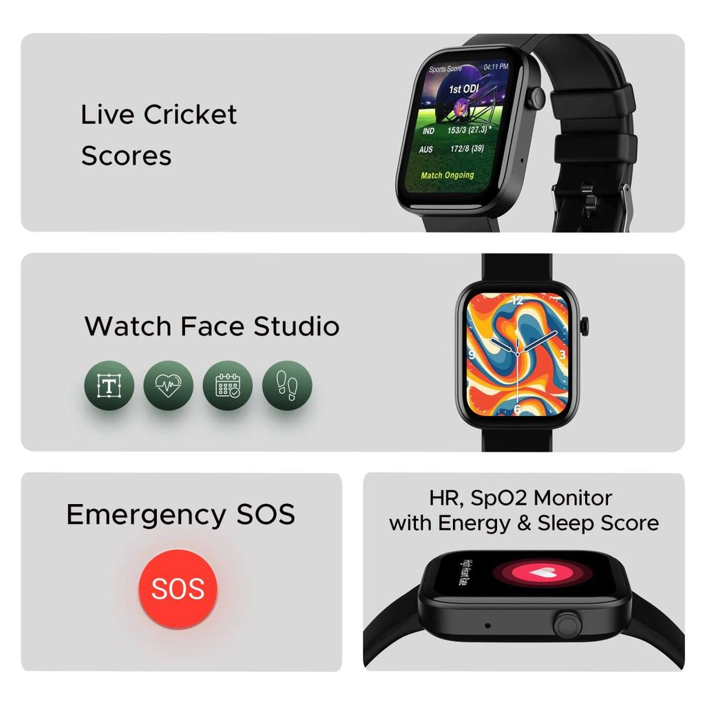boAt Ultima Rise | Smartwatch with 1.83" Display, SOS, BT Calling, 700+ Modes